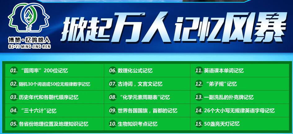 博贊憶鳴驚人速讀記憶力培訓(xùn)加盟